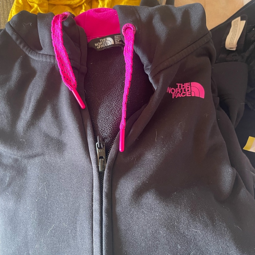 The North Face Kids Black Jacket with Pink Accents